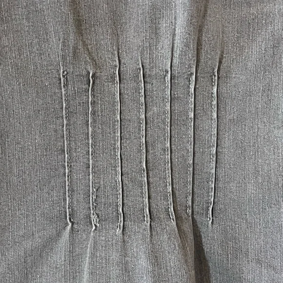 Multiples Gray Ruffled Denim Jacket Zipper Closure Women’s Size 1X - Picture 5 of 15